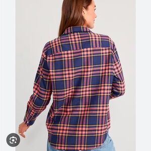 Oversized Boyfriend Flannel Old Navy XS